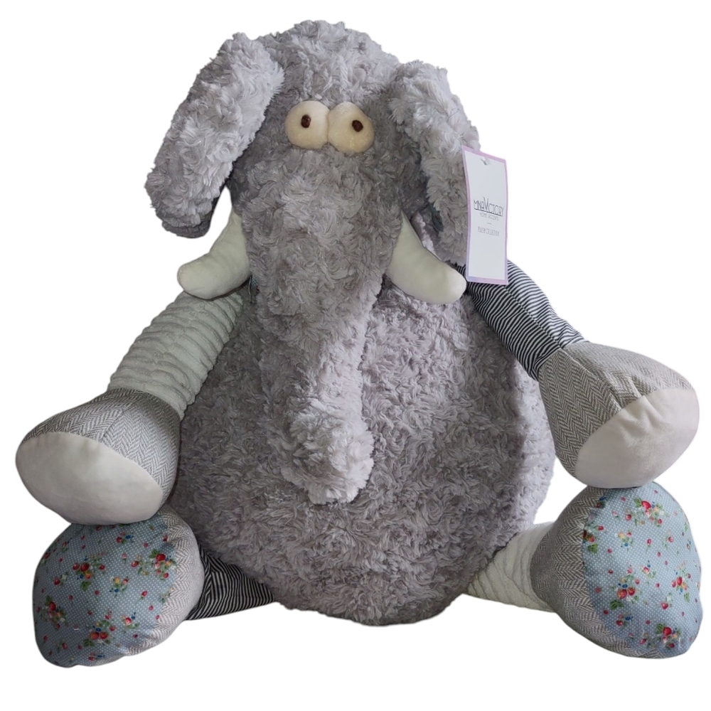 Mina Victory Plush Grey Elephant 22x26
